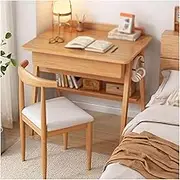 Kids Desk and Chair Set, Wooden Children's Learning Desk, Children Writing Desk with Drawers and Hooks, Suitable for Reading,Drawing and Learning