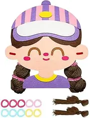 Kids Hair Toys,Fun Learn to Braid Hair Materials | Travel Activity, Arts and Crafts Kits, Girls Braiding Toys, Busy Book Braiding Toys for Adults