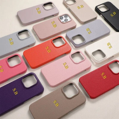 Leather Customized Case For iPhone 15 14 13 12 11 Pro Max 14 15 Plus MiNi Cover