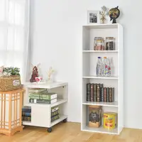 在飛比找momo購物網優惠-【H&R 安室家】台製木質四層櫃 書櫃BCF33