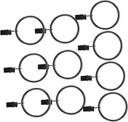 10pcs Clip Curtain Ring Curtains Clips Curtain Hooks Heavy Duty Curtain Clip Curtain Rings Shower Curtain Hook Iron Black