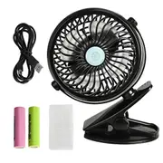 Battery Operated Clip on Stroller Fan, 360 Degree Rotation Mini Portable Desk Fan