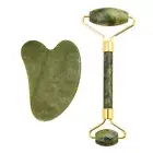 Natural Jade Gua Sha Beauty Facial Roller Gua Sha Board Set Face Massager Tool