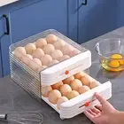 Bpa-free Egg Organizer Drawer-style Holder Stackable Refrigerator Storage