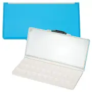 33 Wells Paint Storage Box, Airtight Folding Painting Palette, Blue
