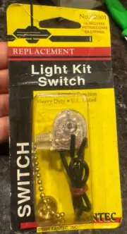 NOS Vintage Ceiling Fan Replacement Light Kit Switch 2 Wire No. 22001-sealed