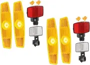 SUPVOX 2 Sets Bicycle Reflector Kit Front Rear Lights for Enhanced Night Safety Durable Construction Lightweight Design High Reflectivity for Improved Visibility Rides