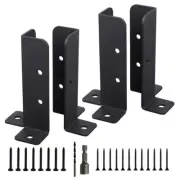 Reliable Support for Decks and Concrete Floors Adjustable Base Brackets (4pcs)