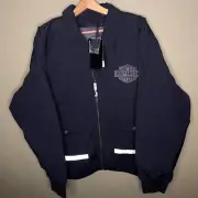 New Harley Davidson Garage Jacket Size Men's 3XL Woven Black 97420-24VM XXXL