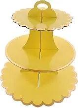 Zerodeko 3-tier Cardboard Cake Stand for Dessert Display Macaron Holder Vintage Tea Set