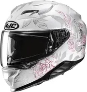 HJC F71 Eliz Helmet, grey-white-pink, Size L for Women Grey White Pink