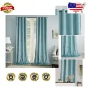 Super Soft Velvet Blackout Drapes for Bedroom - Grommet Top, W52 x L84, Set of 2