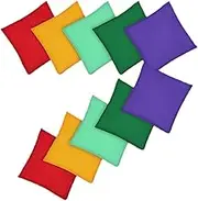 Toyvian 10pcs Outside Bean Bag Colorful Toss Outdoor Lawn Sack Mini Sandbag Game Indoor Soft Weighted Party Beanbag Bean Filled Throwing Plaything Plastic Particles