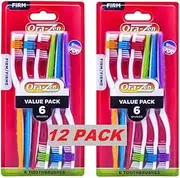 FRESHX Orazen Extra Hard and Firm Bristle Adult Toothbrush 12-Count
