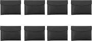 8X PU Leather A4 File Folder Document Holder Waterproof Portfolio Envelope Folder Case with Snap Closure(Black)