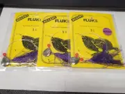 3 NJ Hand Tied 2/0 Hook w/Purple Accent-Beads-Spinner Fluke/Summer Flounder Rig