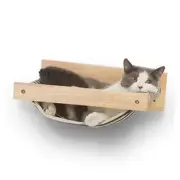 Cat Hammock Wall Mounted Large Cats Shelf - Modern Beds and Black Stripe