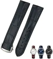 [HKIDKK] Cowhide 20mm 21mm 22mm 19mm Alligator Leather Watchband For Omega De Ville Seamaster Specialities Custom Watch Strap