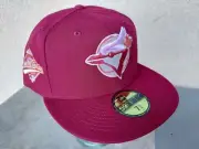 Hat Club New Era 7 3/4 Toronto Blue Jays Cap Red Velvet Crimson Pinky UV 1992 WS