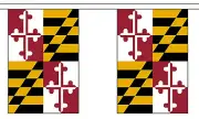 MARYLAND U.S. STATE BUNTING 9 metres 30 flags Polyester flag