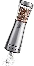 Pepper Grinder Mill - Electric Salt and Pepper Grinder | Refillable Electric Automatic Peppercorns Mill with 5 Adjustable Gears for Kitchen counntertop Coarseness spicce Grinding Gadget