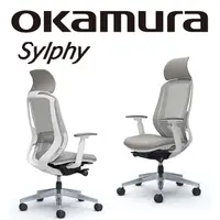 在飛比找PChome24h購物優惠-【日本OKAMURA】Sylphy 人體工學概念椅(白框)(