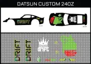 HotWheels(1/64), Custom 240Z "Drift King" Waterslide,PrintedWhiteFirst,Decals
