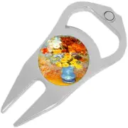 Vase of Flowers Golf Ball Marker Divot Repair Tool Bottle Opener