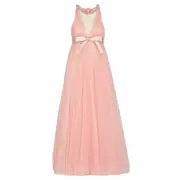 [Giambattista Valli] Quartz Rose Long Tulle Dress With Jewels