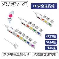 在飛比找蝦皮商城精選優惠-電源插座延長線 3插 4插 6插 插座延長線  自動斷電延長