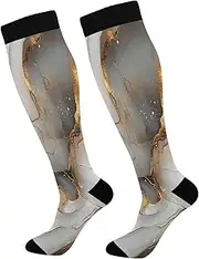 [Caihoyu] Softball Socks For Women & Men Compression Sock 15-20 mmHg for Nurses, Pregnancy, Flying, Running,Travel, Multicolor17, One Size