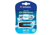 Verbatim 16GB V3 USB3.0 Blue Store inchn inchGo V3 Rectractable USB Storage Drive Memory Stick