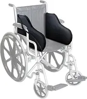 Skil-Care Two-Pack Snug Support Wheelchair Cushion, Soft Foam Wheelchair Bolster, 16" L x 6" H Front x 15" H Back, Prevents Side Slipping, Standard Size, Black, 706310