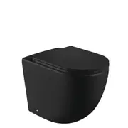 570*360*430mm Fienza KoKo Matt Black Rimless Ceramic Wall-Faced Toilet