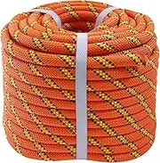 1/2 Inch Double Braided Arborist Rope, 125 Feet High Strength Polyester Rope Utility Rope for Tree Work Pulling Swing Towing Camping, Orange
