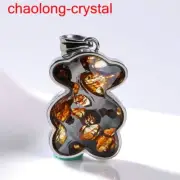 30.8Ct Pallasite Meteorite Pendant Brenham Meteorite Necklace --67