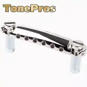 NEW Tonepros T1Z Metric Stop Tailpiece for Import Epiphone, ESP, Schecter NICKEL