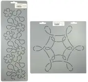 2 Quilting Stencils Stipple Flower Loop Floral Quilt Pattern Quilters Templates