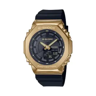 【CASIO 卡西歐】G-SHOCK 黑金時尚 高貴奢華 金屬錶殼 八角形錶殼(GM-S2100GB-1A)