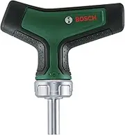 Bosch Bit Ratchet Screwdriver T-Handle (High-Torque Ratchet; 36 Teeth; Max Torque 46 Nm; Magnetic Bit Holder; 1/4-Inch; Ergonomic T-Handle Softgrip)