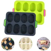 French Bread Baking Tray Silicone 8 Roll Mold Baguette Tray Bakery Pan Non-stick