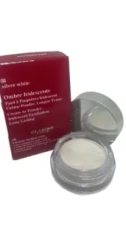 Clarins Cream-to-Powder Iridescent Eyeshadow Long-lasting 08 Silver White 0.2oz