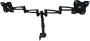 Two-Screen 10-25" Desk Monitor TV Plasma LED LCD Work Mount Bracket - 2X Viewing Power, Easy Assembly, 360 Degree Swivel, Adjustable Height, Built for VESA Standard