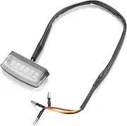Turn Signal Indicator LED Number Plate Light License Plate Tail Light Brake Blinker Pit Bike Universal Stop Rear Light Motorcycle Decorative Lamp (Color : Clear, Size : 1)