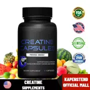 Creatine Monohydrate 1200MG Boost Energy & Muscle Performance 60 Capsules