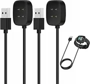 Charger Compatible with Fitbit Versa 4/Versa 3/Sense 2/Sense Smart Watch USB Charging Cable Magnetic Replacement Charging Station 1M with USB Cable Portable Charging Station