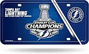Rico Industries NHL Tampa Bay Lightning 2021 Stanley Cup Champions Metal License Plate Tag