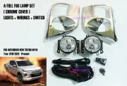 Chrome Cover Trim + Fog Lamp Spot Light For Mitsubishi Triton L200 2019-2022 MQ (for: Mitsubishi)
