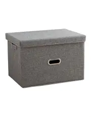 [SOGA] Super Large Foldable Canvas Storage Box in Grey