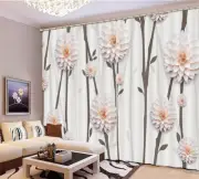 Simple Wind Of Flowers 3D Curtain Blockout Photo Printing Curtains Drape Fabric